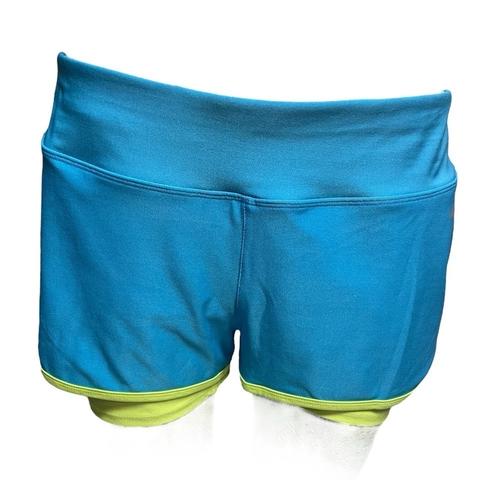 Avia Women's Running Shorts With Inner Bike Liner blue/green, size M